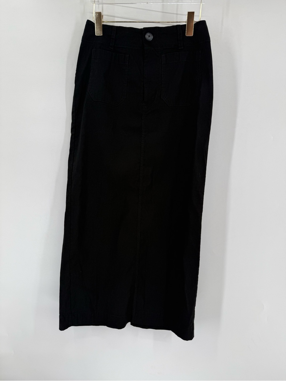 Anthropologie Maeve black midi skirt size small